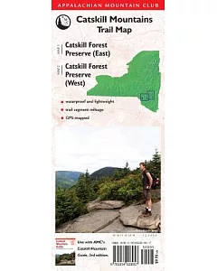Catskill mountains Trail Map: Catskill Forest Preserve (East) / Catskill Forest Preserve (West)