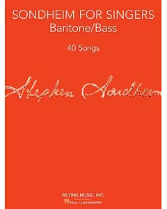 Sondheim for Singers: Baritone/Bass: 40 Songs