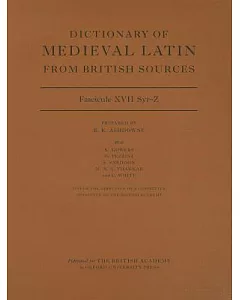 Dictionary of Medieval Latin from British Sources: Fascicule: Syr-z