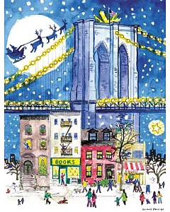 Michael storrings Brooklyn Bridge Holiday Embellished Notecards