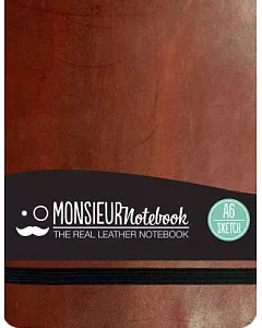 Monsieur Notebook Brown Leather Sketch Landscape Small