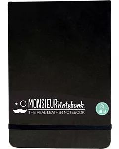 Monsieur Notebook Black Leather Sketch Landscape Medium