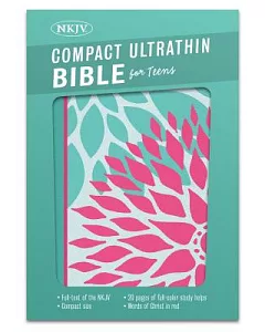 Holy Bible: New King James Version, Ultrathin for Teens, Green Blossoms, Leathertouch
