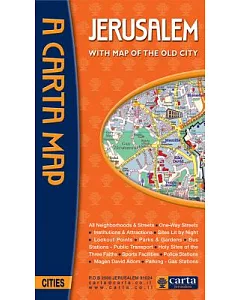 A carta Map Jerusalem: With Map of the Old City