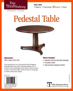 Fine Woodworking’s Pedestal Table Plan