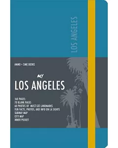 Los Angeles Visual Notebook: Green-blue Leather