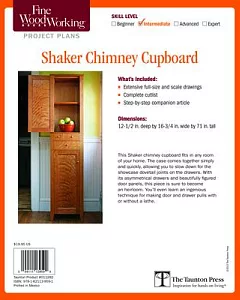 Fine Woodworking’s Shaker Chimney Cupboard Plans
