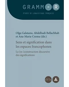 Sens Et Signification Dans Les Espaces Francophones: La (Re-)construction Discursive Des Significations