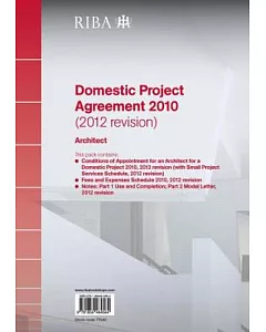 Riba Domestic Project Agreement 2010, 2012 Revision: Architect