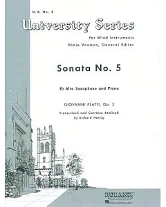 Sonata No. 5: Alto Saxophone Solo With Piano - Grade 4