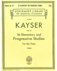 凱撒：36 首中提琴練習曲 Vol.1850