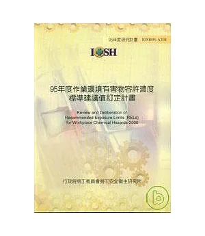 95年作業環境有害物容許濃度標準建議值訂定計畫IOSH95-A304