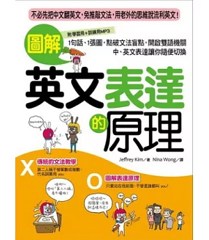 圖解英文表達的原理：不必先把中文翻英文，免推敲文法，用老外的思維說流利英文!(附學習用+訓練用雙版本MP3)