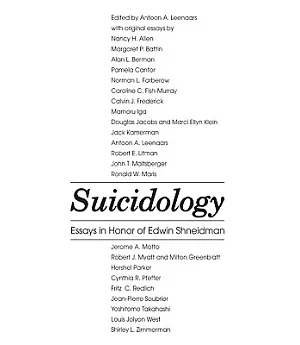 Suicidology: Essays in Honor of Edwin S. Shneidman