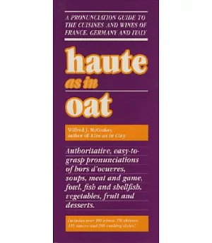 Haute As in Oat: A Pronunciation Guide to European Wines and Cuisines