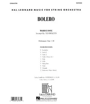 Bolero: Hal Leonard Music for String Orchestra, Conductor