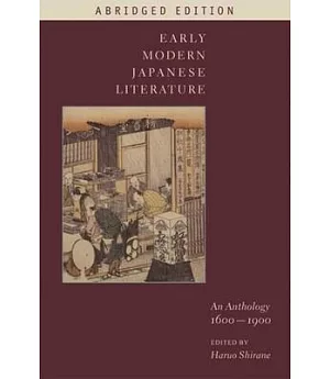 Early Modern Japanese Literature: An Anthology, 1600-1900