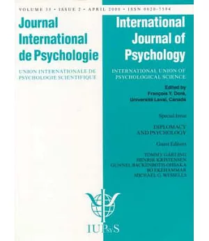 Diplomacy and Psychology: Psychological Contributions to International Negotiations, Conflict Prevention, and World Peace