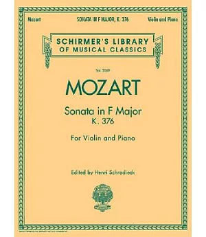 Sonata in F Major, K. 376, For Violin and Piano