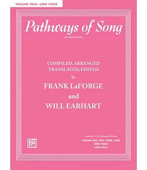 Pathways of Song: Low Voice