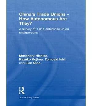 China’s Trade Unions-How Autonomous Are They?: A Survey of 1,811 Enterprise Union Chairpersons