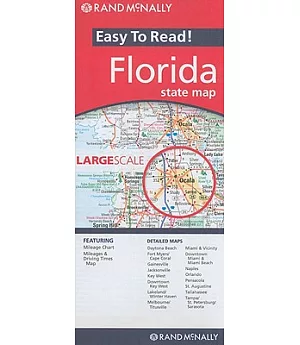 Rand McNally Easy to Read Florida State Map