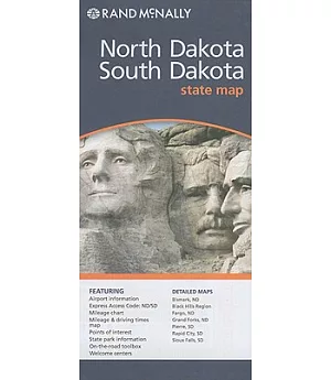 Rand Mcnally North Dakota / South Dakota State Map