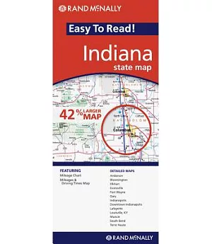 Rand Mcnally Easy to Read Indiana