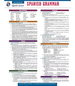 Spanish Grammar: Rea Quick Access Reference Chart