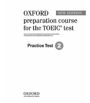 Oxford Preparation Course for the TOEIC Test: Practice Test 2
