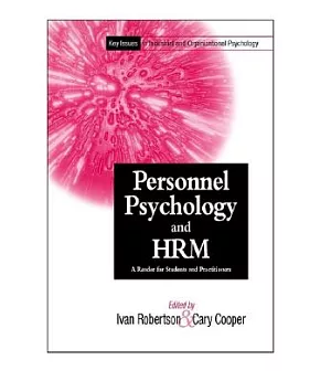 Personnel Psychology and Human Resource Management: A Reader for Students and Practitioners
