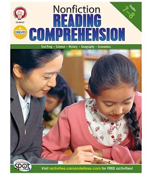 Nonfiction Reading Comprehension: Grades 7-8