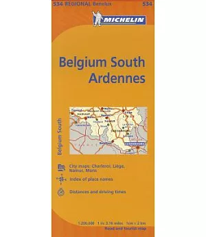 Michelin Map Belgium South Ardennes