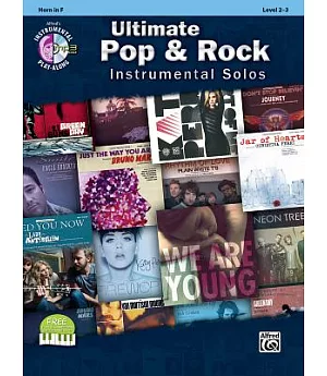 Ultimate Pop & Rock Instrumental Solos Horn F, Level 2-3