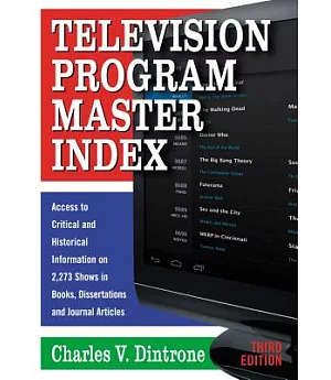 Television Program Master Index: Access to Critical and Historical Information on 2,273 Shows in Books, Dissertations and Journa