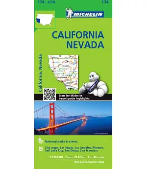 Michelin USA California, Nevada Map 174