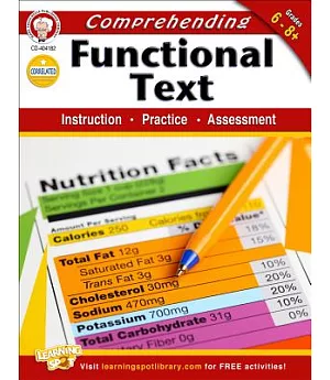 Comprehending Functional Text, Grades 6 - 8: Instruction-Practice-Assessment