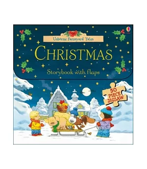 Christmas flap book and jigsaw in carry case