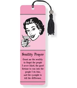 Senility Prayer Beaded Bookmark