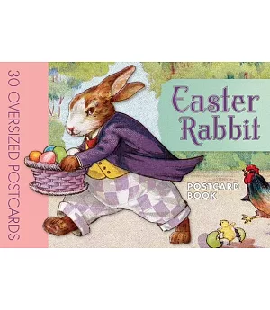 Easter Rabbit Postcard Book: 30 Oversized Postcards