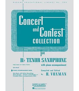 Concert and Contest Collection for Tenor Saxophone: Piano Accompaniment Part
