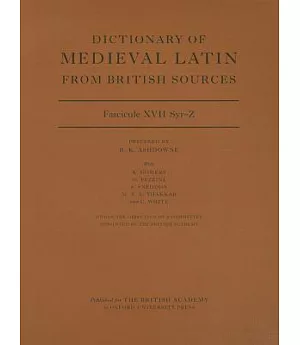 Dictionary of Medieval Latin from British Sources: Fascicule: Syr-z