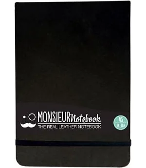 Monsieur Notebook Black Leather Sketch Landscape Medium
