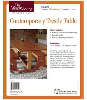 Fine Woodworking’s Contemporary Trestle Table Plan