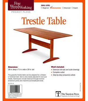 Fine Woodworking’s Trestle Table Plan