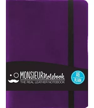 Monsieur Notebook Purple Leather Plain Small