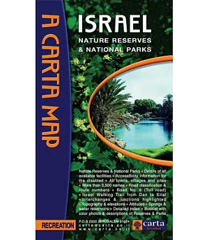Carta Map Israel Nature Reserves & National Parks