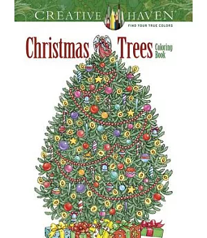 Christmas Trees Adult Coloring Book