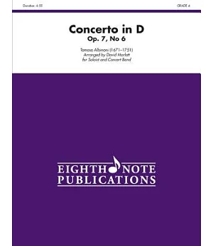 Concerto in D, Op. 7, No. 6: Conductor Score
