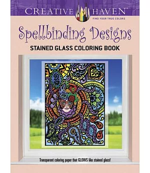 Spellbinding Designs Stained Glass Adult Coloring Book